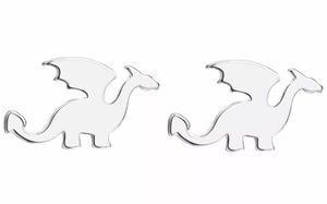 3/$30 Dainty Silver Dragon Earrings B
